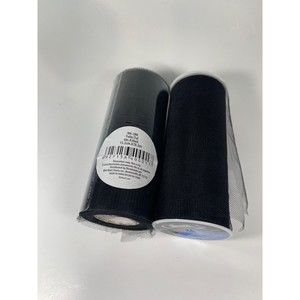 Tulle Fabric BLACK color - 2 spools of 6"  1 NEW/1 USED